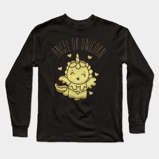 Angel Unicorn Gold Long Sleeve T-Shirt